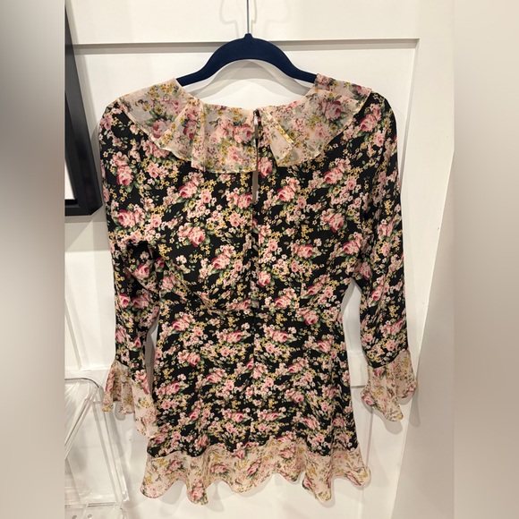 Floral Ruffled Mini Dress - Picture 4 of 5